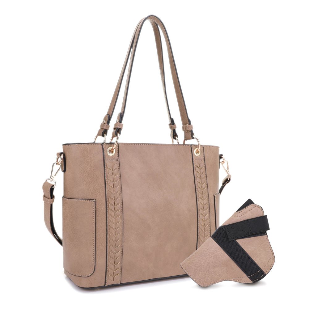 Austin Whipstitching Concealed Carry Tote Bag With Lock And Key, Ttop V xD